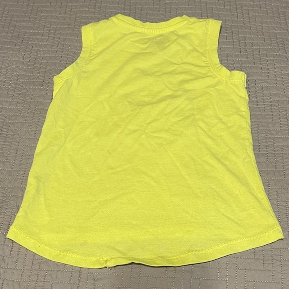 Champion Kids Neon Yellow Tank Top with Blue Print - Picture 2 of 3